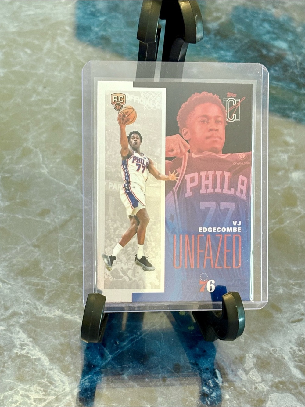 VJ Edgecombe Basketball card Topps Class Signature Unfazed Rookie Card 76ers